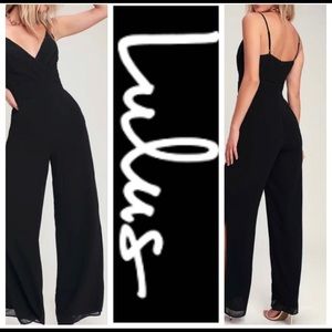 LULUS Black Wide Leg Jumpsuit